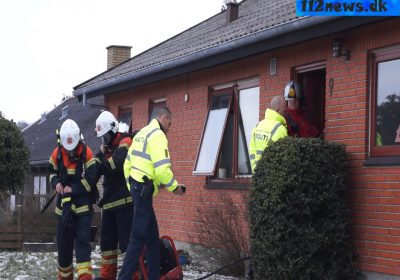 brand i køkken på Humlevænget i Korsør