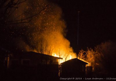 Brand i kolonihavehus i Korsør