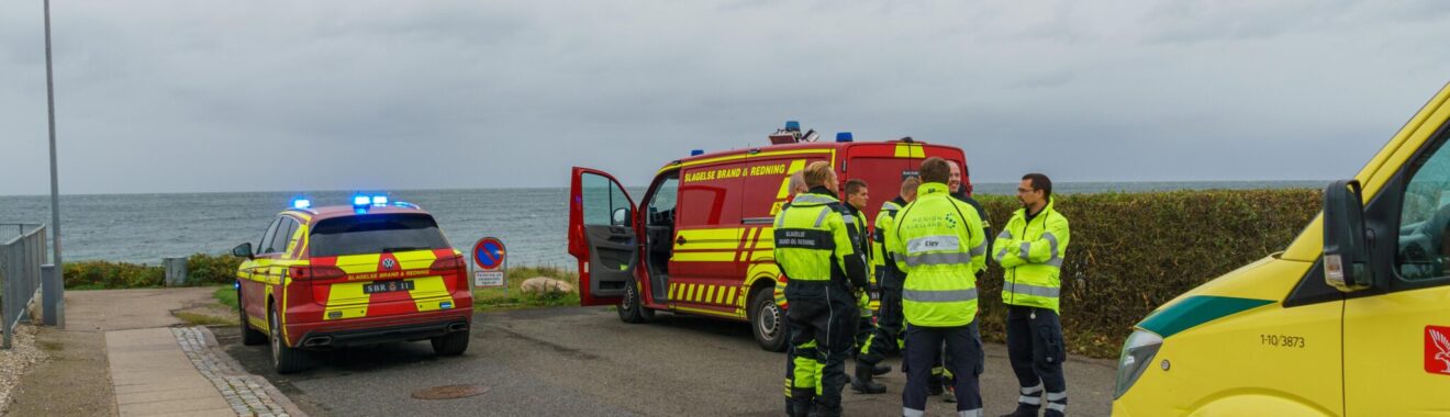 Vinterbader udløste redningsaktion i vandet ud for stranden ved Quistgårdsvej i Korsør.