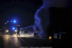 Brand i lastbil på Omfartsvejen