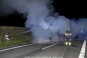 Brand i lastbil på Omfartsvejen