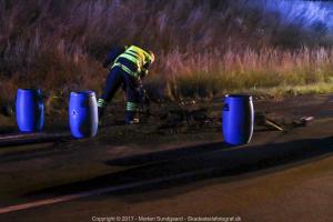 Brand i lastbil på Omfartsvejen